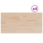 vidaXL Blaturi masă 4 buc. 90x45x1,7 cm dreptunghiulare lemn masiv pin