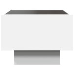 vidaXL Masă laterală cu LED, alb, 40x40x30 cm, lemn prelucrat