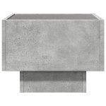 vidaXL Masă laterală cu LED, gri beton, 40x40x30 cm, lemn prelucrat