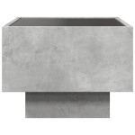 vidaXL Masă laterală cu LED, gri beton, 40x40x30 cm, lemn prelucrat