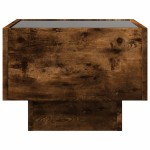 vidaXL Masă laterală cu LED stejar fumuriu 40x40x30 cm lemn prelucrat