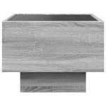 vidaXL Masă laterală cu LED, sonoma gri, 40x40x30 cm, lemn prelucrat vidaXL Masă laterală cu LED, sonoma gri, 40x40x30 cm, lemn prelucrat
