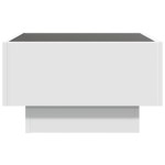 vidaXL Măsuță de cafea cu LED, alb, 50x50x30 cm, lemn prelucrat vidaXL Măsuță de cafea cu LED, alb, 50x50x30 cm, lemn prelucrat
