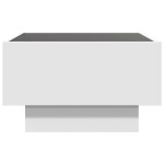 vidaXL Măsuță de cafea cu LED, alb, 50x50x30 cm, lemn prelucrat vidaXL Măsuță de cafea cu LED, alb, 50x50x30 cm, lemn prelucrat