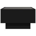 vidaXL Măsuță de cafea cu LED, negru, 50x50x30 cm, lemn prelucrat vidaXL Măsuță de cafea cu LED, negru, 50x50x30 cm, lemn prelucrat