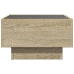 vidaXL Măsuță de cafea cu LED stejar sonoma 50x50x30 cm lemn prelucrat vidaXL Măsuță de cafea cu LED stejar sonoma 50x50x30 cm lemn prelucrat