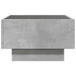 vidaXL Măsuță de cafea cu LED, gri beton, 50x50x30 cm, lemn prelucrat