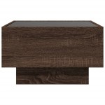 vidaXL Măsuță de cafea cu LED stejar maro 50x50x30 cm lemn prelucrat vidaXL Măsuță de cafea cu LED stejar maro 50x50x30 cm lemn prelucrat