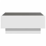 vidaXL Măsuță de cafea cu LED, alb, 70x50x30 cm, lemn prelucrat vidaXL Măsuță de cafea cu LED, alb, 70x50x30 cm, lemn prelucrat