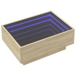 vidaXL Măsuță de cafea cu LED stejar sonoma 70x50x30 cm lemn prelucrat vidaXL Măsuță de cafea cu LED stejar sonoma 70x50x30 cm lemn prelucrat