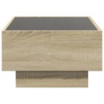 vidaXL Măsuță de cafea cu LED stejar sonoma 70x50x30 cm lemn prelucrat vidaXL Măsuță de cafea cu LED stejar sonoma 70x50x30 cm lemn prelucrat