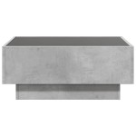 vidaXL Măsuță de cafea cu LED, gri beton, 70x50x30 cm, lemn prelucrat