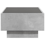 vidaXL Măsuță de cafea cu LED, gri beton, 70x50x30 cm, lemn prelucrat