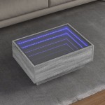 vidaXL Măsuță de cafea cu LED sonoma gri 70x50x30 cm lemn prelucrat vidaXL Măsuță de cafea cu LED sonoma gri 70x50x30 cm lemn prelucrat