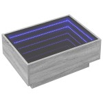 vidaXL Măsuță de cafea cu LED sonoma gri 70x50x30 cm lemn prelucrat vidaXL Măsuță de cafea cu LED sonoma gri 70x50x30 cm lemn prelucrat
