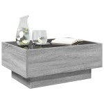 vidaXL Măsuță de cafea cu LED sonoma gri 70x50x30 cm lemn prelucrat vidaXL Măsuță de cafea cu LED sonoma gri 70x50x30 cm lemn prelucrat