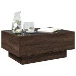 vidaXL Măsuță de cafea cu LED stejar maro 70x50x30 cm lemn prelucrat vidaXL Măsuță de cafea cu LED stejar maro 70x50x30 cm lemn prelucrat