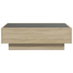 vidaXL Măsuță de cafea cu LED stejar sonoma 90x50x30 cm lemn prelucrat