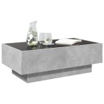 vidaXL Măsuță de cafea cu LED, gri beton, 90x50x30 cm, lemn prelucrat vidaXL Măsuță de cafea cu LED, gri beton, 90x50x30 cm, lemn prelucrat