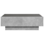 vidaXL Măsuță de cafea cu LED, gri beton, 90x50x30 cm, lemn prelucrat vidaXL Măsuță de cafea cu LED, gri beton, 90x50x30 cm, lemn prelucrat