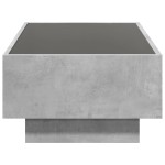 vidaXL Măsuță de cafea cu LED, gri beton, 90x50x30 cm, lemn prelucrat vidaXL Măsuță de cafea cu LED, gri beton, 90x50x30 cm, lemn prelucrat