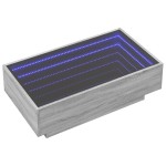 vidaXL Măsuță de cafea cu LED sonoma gri 90x50x30 cm lemn prelucrat vidaXL Măsuță de cafea cu LED sonoma gri 90x50x30 cm lemn prelucrat