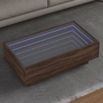 vidaXL Măsuță de cafea cu LED stejar maro 90x50x30 cm lemn prelucrat vidaXL Măsuță de cafea cu LED stejar maro 90x50x30 cm lemn prelucrat