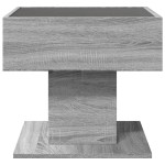 vidaXL Măsuță de cafea cu LED sonoma gri 50x50x45cm lemn prelucrat vidaXL Măsuță de cafea cu LED sonoma gri 50x50x45cm lemn prelucrat