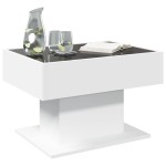 vidaXL Măsuță de cafea cu LED, alb, 70x50x45 cm, lemn prelucrat vidaXL Măsuță de cafea cu LED, alb, 70x50x45 cm, lemn prelucrat