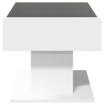 vidaXL Măsuță de cafea cu LED, alb, 70x50x45 cm, lemn prelucrat vidaXL Măsuță de cafea cu LED, alb, 70x50x45 cm, lemn prelucrat