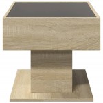 vidaXL Măsuță de cafea cu LED stejar sonoma 70x50x45 cm lemn prelucrat vidaXL Măsuță de cafea cu LED stejar sonoma 70x50x45 cm lemn prelucrat