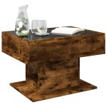 vidaXL Măsuță de cafea cu LED stejar fumuriu 70x50x45cm lemn prelucrat vidaXL Măsuță de cafea cu LED stejar fumuriu 70x50x45cm lemn prelucrat