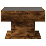 vidaXL Măsuță de cafea cu LED stejar fumuriu 70x50x45cm lemn prelucrat vidaXL Măsuță de cafea cu LED stejar fumuriu 70x50x45cm lemn prelucrat