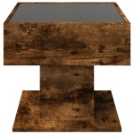 vidaXL Măsuță de cafea cu LED stejar fumuriu 70x50x45cm lemn prelucrat vidaXL Măsuță de cafea cu LED stejar fumuriu 70x50x45cm lemn prelucrat