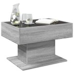 vidaXL Măsuță de cafea cu LED sonoma gri 70x50x45cm lemn prelucrat vidaXL Măsuță de cafea cu LED sonoma gri 70x50x45cm lemn prelucrat
