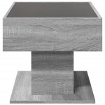 vidaXL Măsuță de cafea cu LED sonoma gri 70x50x45cm lemn prelucrat vidaXL Măsuță de cafea cu LED sonoma gri 70x50x45cm lemn prelucrat