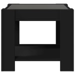 vidaXL Măsuță de cafea cu LED, negru, 53x53x45 cm, lemn prelucrat vidaXL Măsuță de cafea cu LED, negru, 53x53x45 cm, lemn prelucrat