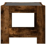 vidaXL Măsuță de cafea cu LED stejar fumuriu 53x53x45cm lemn prelucrat vidaXL Măsuță de cafea cu LED stejar fumuriu 53x53x45cm lemn prelucrat