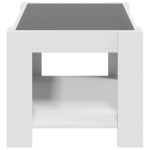 vidaXL Măsuță de cafea cu LED, alb, 73x53x45 cm, lemn prelucrat vidaXL Măsuță de cafea cu LED, alb, 73x53x45 cm, lemn prelucrat