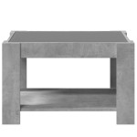 vidaXL Măsuță de cafea cu LED, gri beton, 73x53x45 cm, lemn prelucrat vidaXL Măsuță de cafea cu LED, gri beton, 73x53x45 cm, lemn prelucrat
