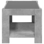 vidaXL Măsuță de cafea cu LED, gri beton, 73x53x45 cm, lemn prelucrat vidaXL Măsuță de cafea cu LED, gri beton, 73x53x45 cm, lemn prelucrat