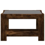 vidaXL Măsuță de cafea cu LED stejar fumuriu 73x53x45cm lemn prelucrat vidaXL Măsuță de cafea cu LED stejar fumuriu 73x53x45cm lemn prelucrat