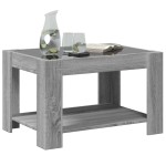 vidaXL Măsuță de cafea cu LED sonoma gri 73x53x45 cm lemn prelucrat vidaXL Măsuță de cafea cu LED sonoma gri 73x53x45 cm lemn prelucrat