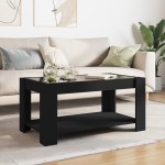 vidaXL Măsuță de cafea cu LED, negru, 93x53x45 cm, lemn prelucrat vidaXL Măsuță de cafea cu LED, negru, 93x53x45 cm, lemn prelucrat