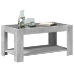 vidaXL Măsuță de cafea cu LED, gri beton, 93x53x45 cm, lemn prelucrat