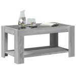 vidaXL Măsuță de cafea cu LED gri sonoma 93x53x45 cm lemn prelucrat vidaXL Măsuță de cafea cu LED gri sonoma 93x53x45 cm lemn prelucrat
