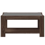 vidaXL Măsuță de cafea cu LED stejar maro 93x53x45 cm lemn prelucrat vidaXL Măsuță de cafea cu LED stejar maro 93x53x45 cm lemn prelucrat