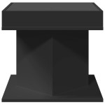 vidaXL Măsuță de cafea cu LED, negru, 50x50x45 cm, lemn prelucrat vidaXL Măsuță de cafea cu LED, negru, 50x50x45 cm, lemn prelucrat