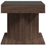 vidaXL Măsuță de cafea cu LED stejar maro 50x50x45 cm lemn prelucrat vidaXL Măsuță de cafea cu LED stejar maro 50x50x45 cm lemn prelucrat