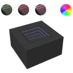 vidaXL Măsuță de cafea cu LED, negru, 60x60x40 cm, lemn prelucrat vidaXL Măsuță de cafea cu LED, negru, 60x60x40 cm, lemn prelucrat